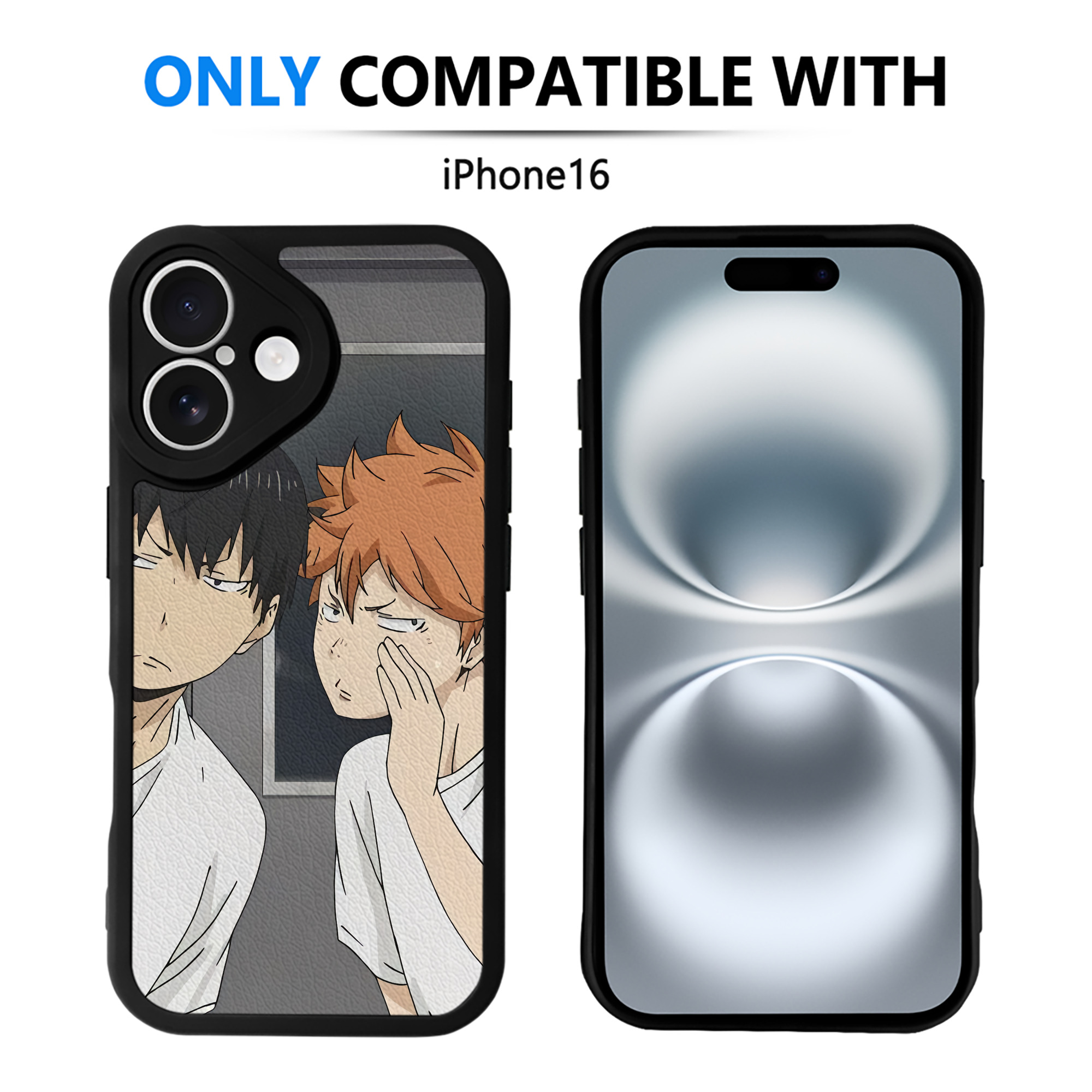 （画像用） ハイキュー!! Haikyu!! 【iPhone 16シリーズ対応】シリコンスマホケース（レザー調） 材質：シリコン
